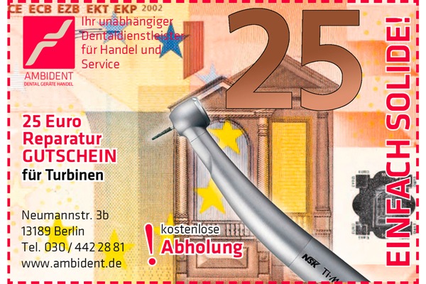 Reperaturgutschein für Turbinenreperatur